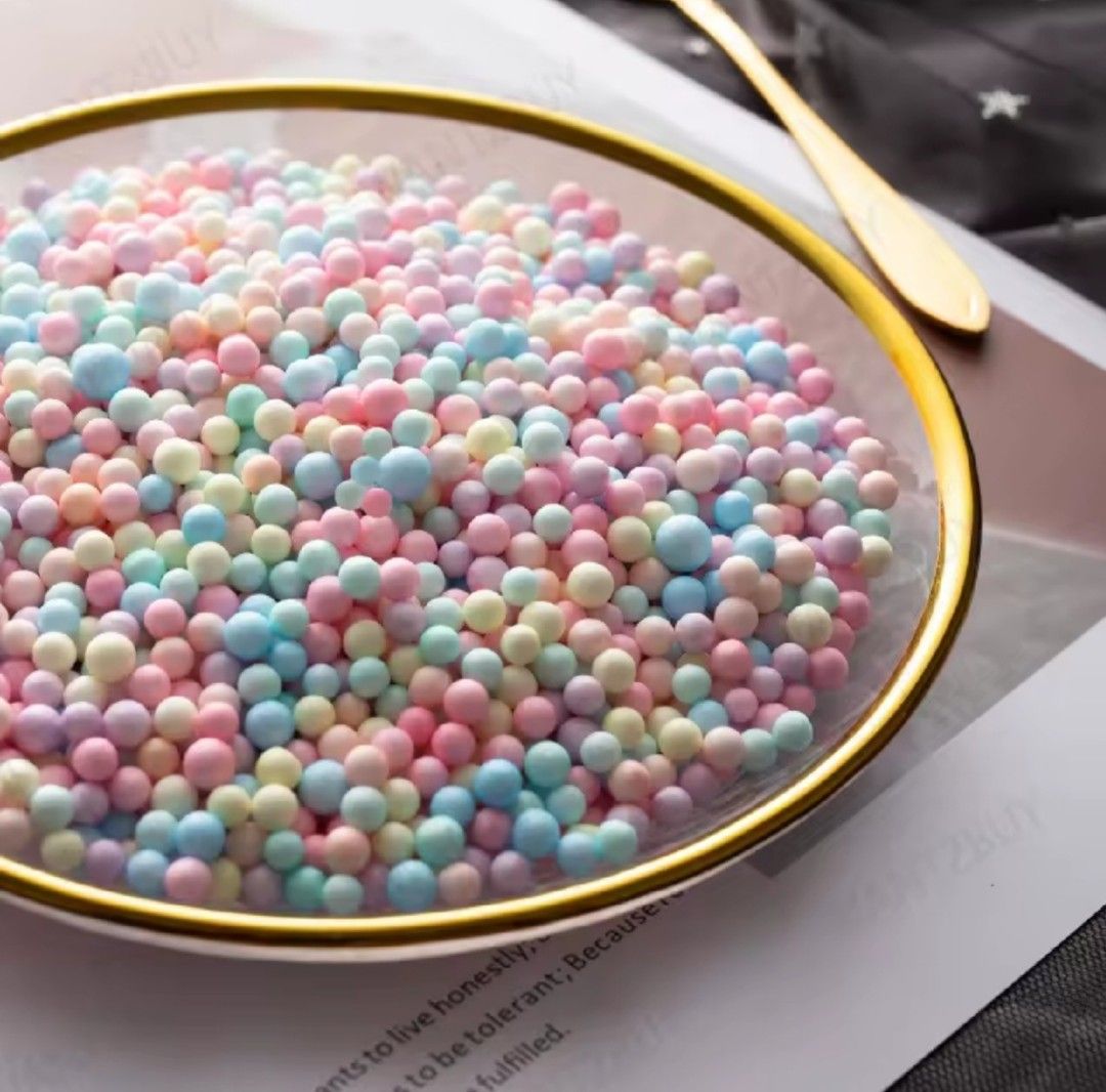 100g Colorful Macaron Foam Ball Polystyrene Styrofoam Box Filler Mini ...
