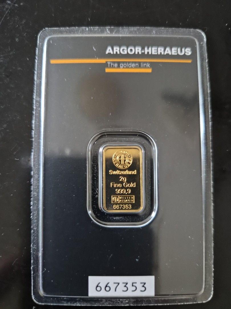 Argor-Heraeus 2g Gold Bar, Hobbies & Toys, Memorabilia & Collectibles ...
