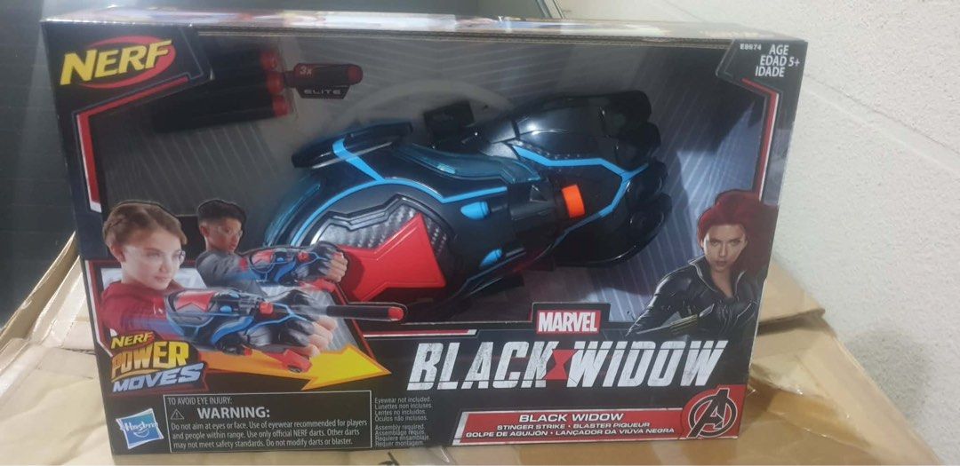 Avengers Black Widow x Nerf Blaster (Category: Action & Battle Toys) located in Quezon City. Submitted by regiegeorg77224 (Listing ID 1414623207, Image 3). Description: Available 2 Box available 1.3k each Hasbro / Nerf QC area Lalamove / LBC Cash / Bank Transfer.