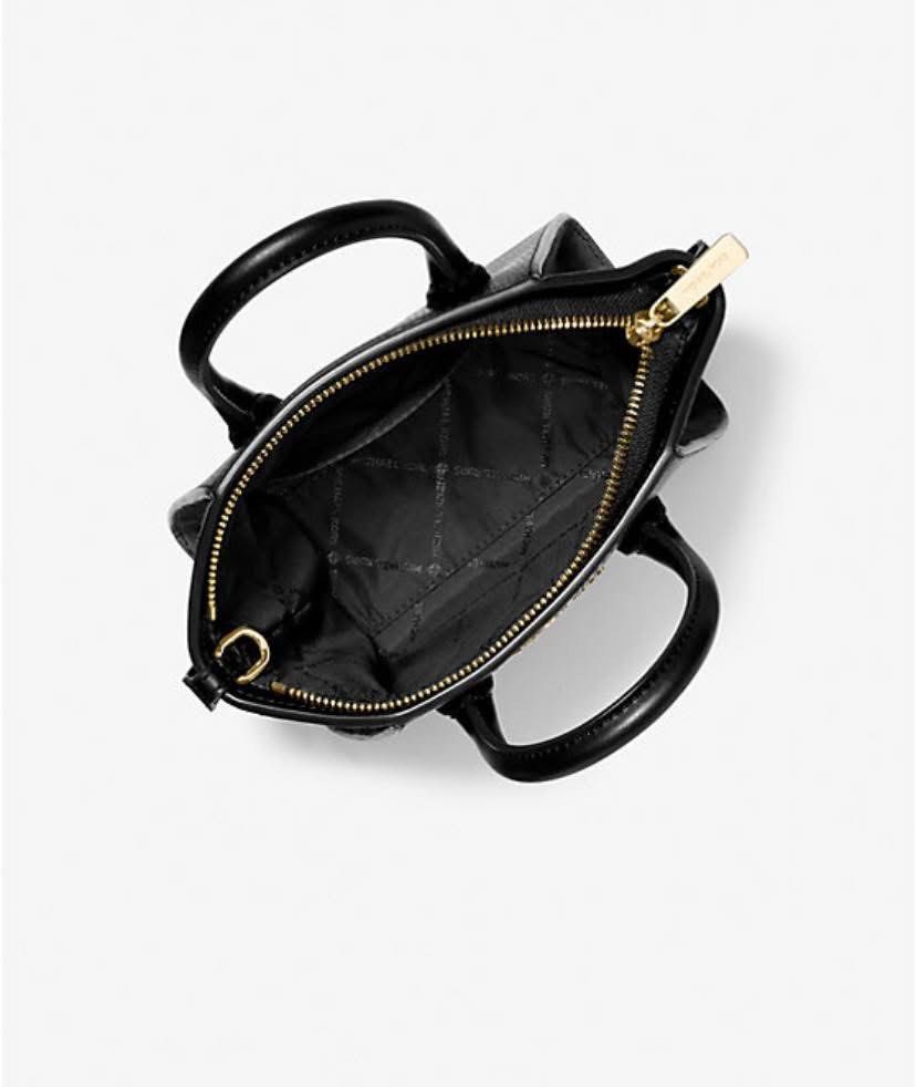 Avril Extra-Small Leather and Suede Satchel (Category: Luxury Bags & Wallets) located in Valenzuela. Submitted by euphoriaessentials.co (Listing ID 1417011972, Image 3). Description: Avril Extra-Small Leather and Suede Satchel On hand and Ready to Ship / Lalamove Color: Black Description: • 100% leather from tanneries meeting the highest standards of environmental performance • Satchel • Leather/suede • 100% leather • Trim: 100% suede • Gold-tone