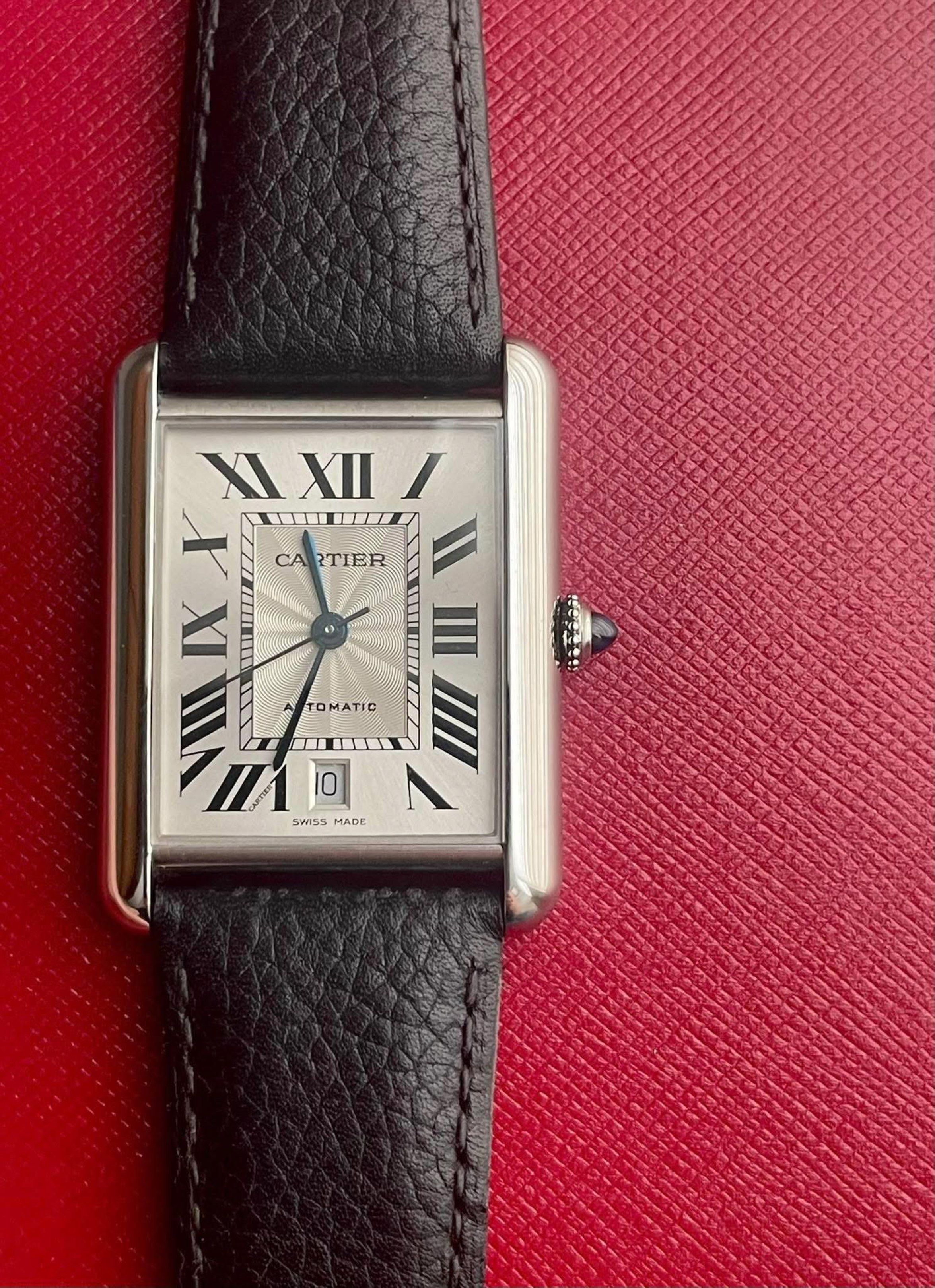 Cartier Tank Must XL (Category: Luxury Watches) located in Manila. Submitted by watchguyph (Listing ID 1416860274, Image 1). Description: 255k only Cartier Tank Must XL Automatic 2021 Full set Under warranty until 2029 Pm for inquiries.