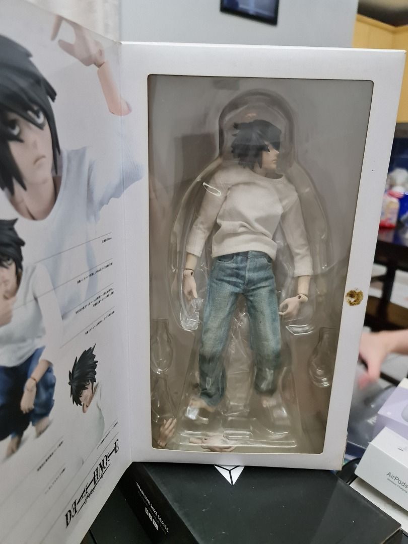 Death Note L Real Action Heroes Figure (Category: Figurines & Statues) located in Quezon City. Submitted by lulunally (Listing ID 1417017517, Image 1). Description: Official Medicom Toy Real Action Heroes (RAH) release featuring L from Death Note. This is a premium 1/6 scale articulated figure with realistic proportions, detailed head sculpt, and tailored fabric clothing, designed for serious collectors. • 100% original Medicom Figure (not a boot