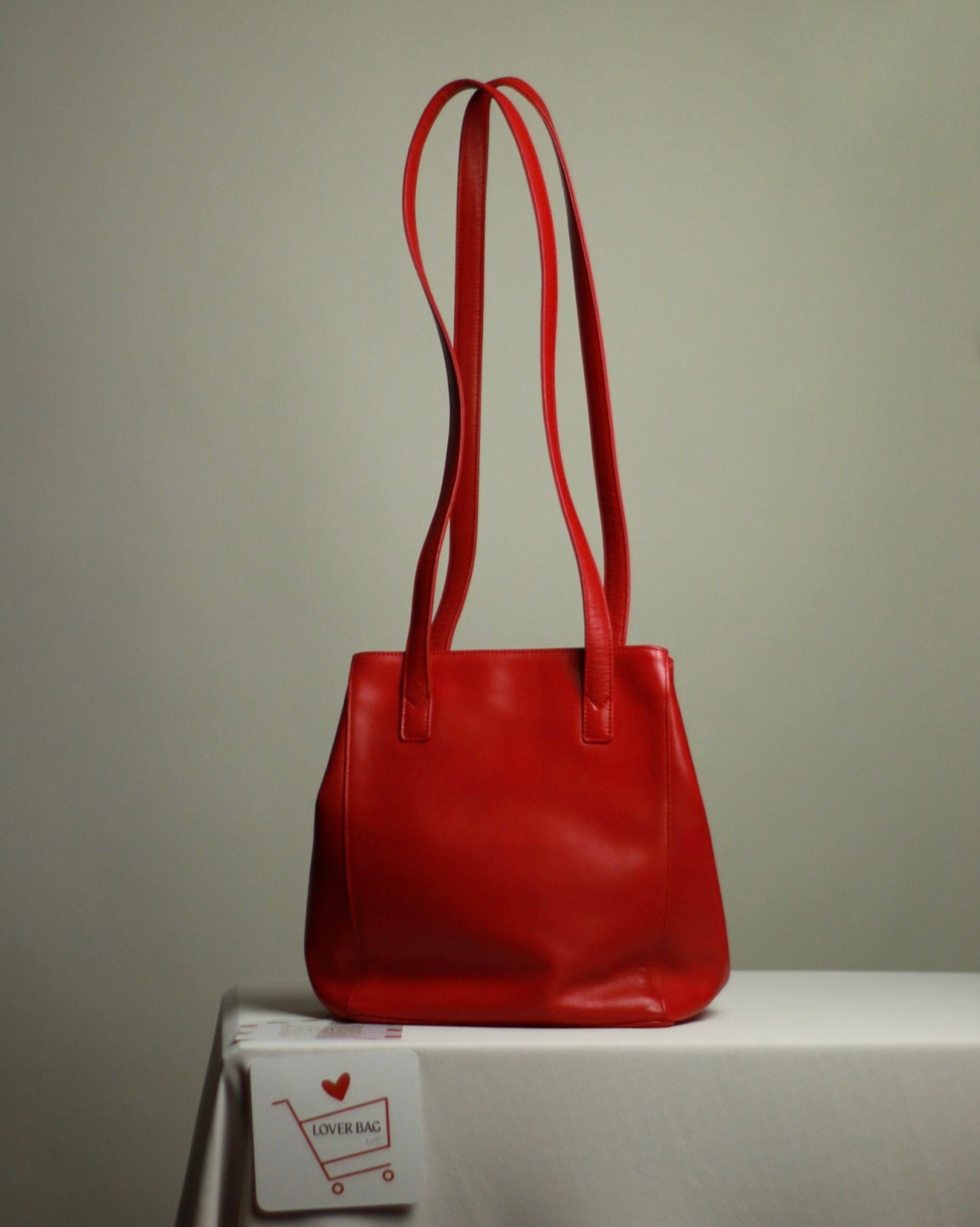 Dior RED long strap (Category: Tote Bags) located in Batangas. Submitted by bagrx (Listing ID 1417015222, Image 2). Description: Color enhanced.
