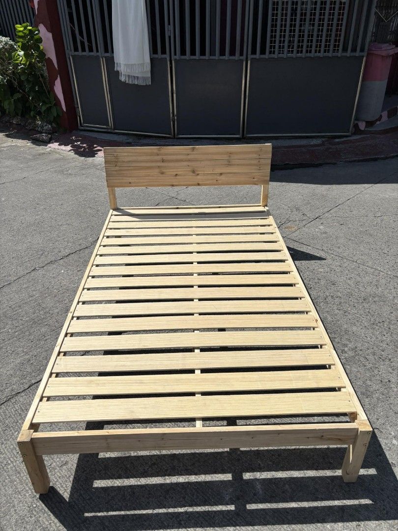 DOUBLE SIZED BED FRAME SOLID WOOD (Category: Bed Frames & Mattresses) located in Manila. Submitted by dolorchris69891 (Listing ID 1416872348, Image 2). Description: ASSEMBLED DOUBLE SIZED BED FRAME SOLID WOOD.