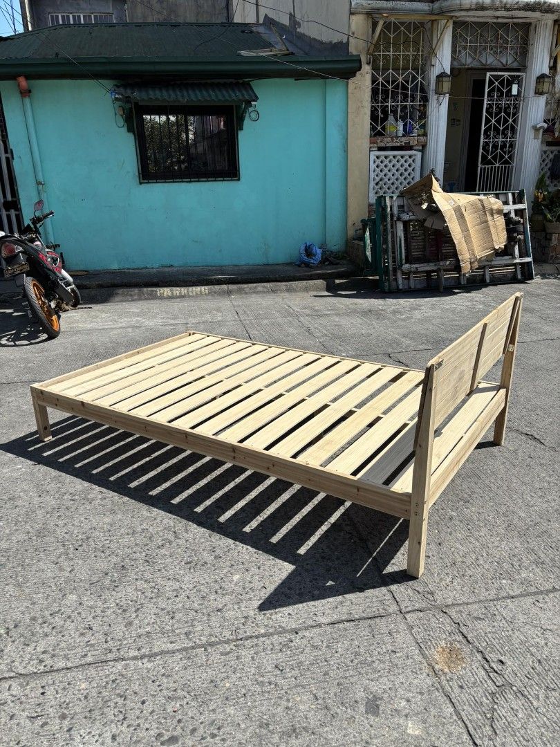 DOUBLE SIZED BED FRAME SOLID WOOD (Category: Bed Frames & Mattresses) located in Manila. Submitted by dolorchris69891 (Listing ID 1416872348, Image 3). Description: ASSEMBLED DOUBLE SIZED BED FRAME SOLID WOOD.