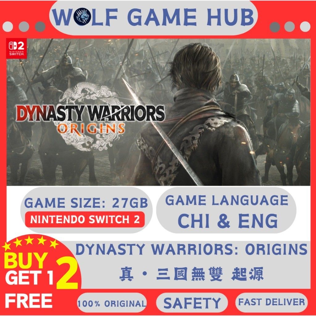 DYNASTY WARRIORS: ORIGINS 真・三國無雙 起源 (Nintendo switch 2) Digital Game  Download, Video Gaming, Video Games, Nintendo on Carousell