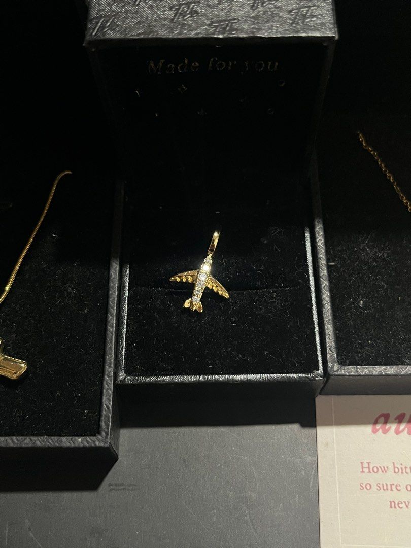 FREE SF | Tala by Kyla Necklaces (Category: Necklaces) located in Baguio. Submitted by the.lostwardrobe (Listing ID 1416991982, Image 3). Description: TALA by Kyla Necklaces - with OG jewelry box though may minor flaw sa isang box Inclusion: - 2 necklaces (Taylor Swift Insp. August and handgun pendant) - It also includes an airplane pendant only - includes cloth for cleaning (fron tala) - includes keychains (from tala) php 300 shipped .