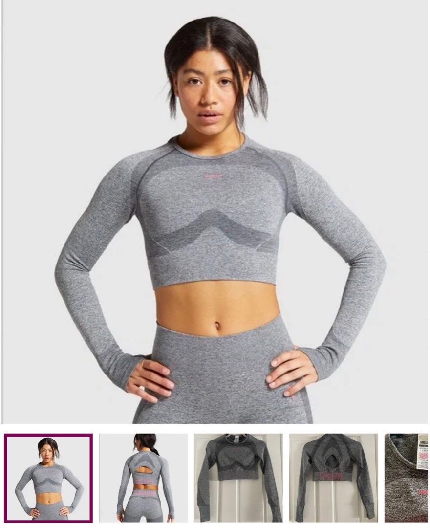 GymShark Flex Crop Top (Category: Longsleeves) located in Muntinlupa City. Submitted by afterclass_ph (Listing ID 1416912367, Image 1). Description: Gymshark Flex Crop Top - Charcoal Marl/Ruby Pink - Small Brand New with Tags unworn dm to avail muntinlupa city.
