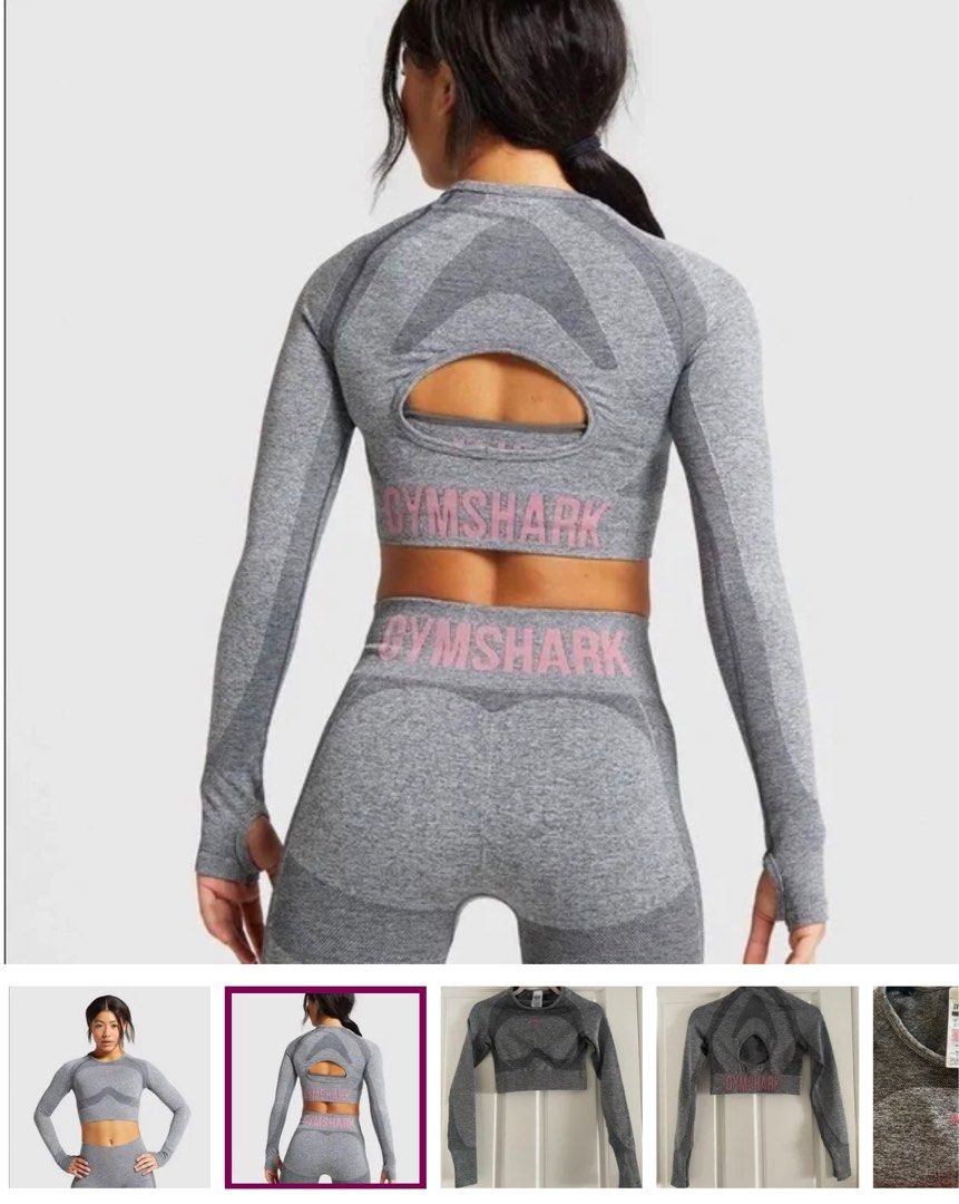 GymShark Flex Crop Top (Category: Longsleeves) located in Muntinlupa City. Submitted by afterclass_ph (Listing ID 1416912367, Image 2). Description: Gymshark Flex Crop Top - Charcoal Marl/Ruby Pink - Small Brand New with Tags unworn dm to avail muntinlupa city.