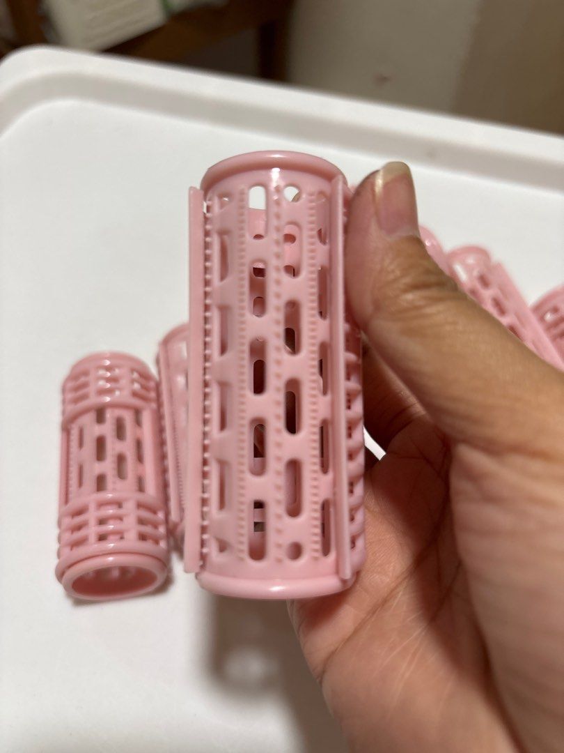 MOVING OUT SALE: Hair Rollers Set (Category: Hair) located in Manila. Submitted by matchagurl_ (Listing ID 1417000279, Image 2). Description: Hair rollers 1. Green rollers - SOLD 2. Pink rollers - 50 - 12 pcs - size: 3cm x 7 cm - used once lang 3. purple - 40 - 9 pcs - soft foam, bendy Take all for 220 pesos .