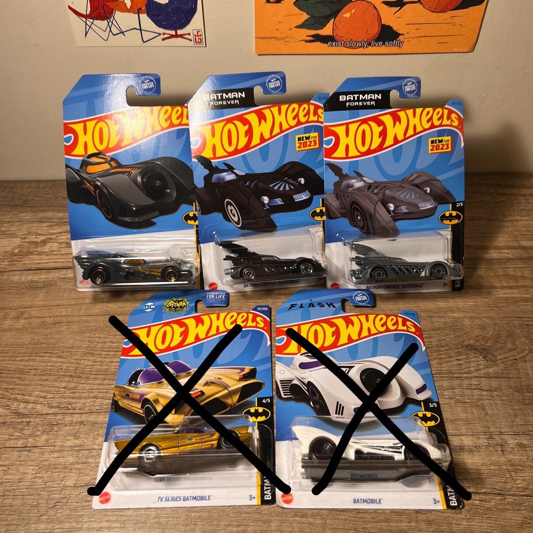 Hot Wheels Batman (Category: Vehicle & Diecast Models) located in Cabanatuan. Submitted by itemsbydee (Listing ID 1327136172, Image 1). Description: WELCOME ✨ PLEASE READ! Selling some Hot Wheels Batman for 150PHP each 👌🏼 🪀Please ask for item availability as some products have more than 1 in-stock 🪀MOP: Paymaya only 🪀MOD: Grab or LLM (within Metro Manila) J&T (outside of Metro Manila) Feel free to message for more photos and questions! for m