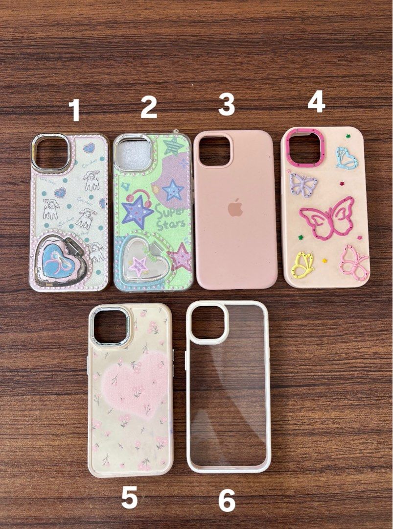 Iphone 13 phone cases (Category: Cases & Sleeves) located in Cebu City. Submitted by rtclle (Listing ID 1416920686, Image 1). Description: READ DESCRIPTION Iphone 13 Phone case for sale loc: cebu 1 - 90 2 - 120 (never been used) 3 - 120 4- 180 5 - 90 6 - 50 take all - 550.