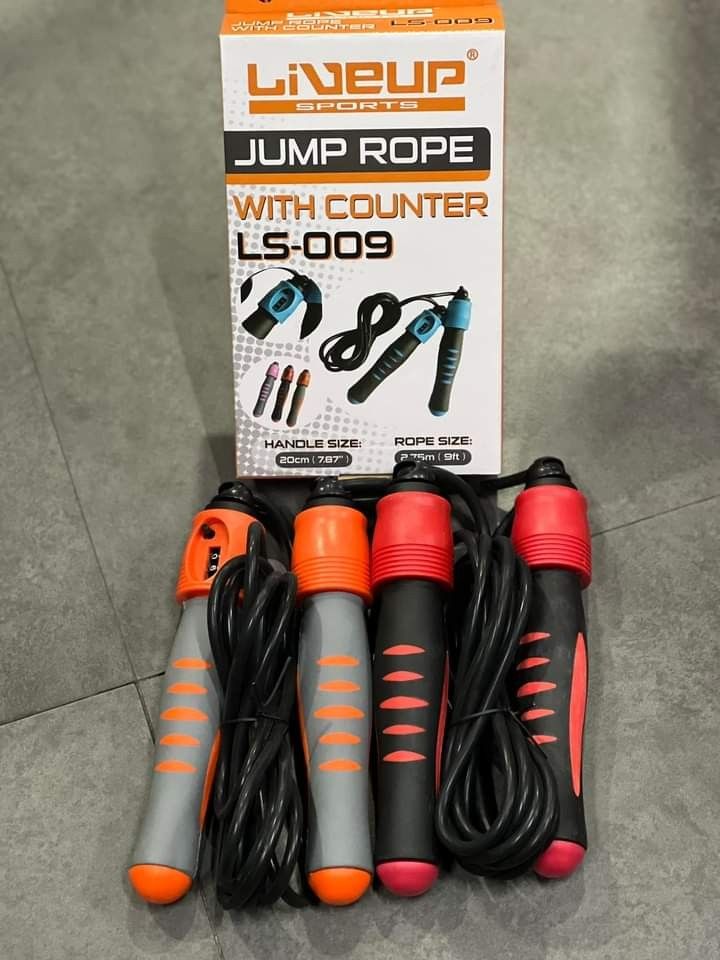 Jumping Rope / Jump Rope (Category: Exercise Mats) located in Paranaque City. Submitted by bellemarketing (Listing ID 1416888897, Image 1). Description: Jump Rope for sale Models: LS002 nylon and wood handle LS005 soft grip LS009 with counter For pick up @ q.c.