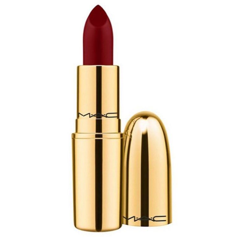 MAC Maine Mendoza Lipstick (Category: Makeup) located in Manila. Submitted by shopaholic_gurl (Listing ID 1416975204, Image 2). Description: - MAC x Maine Mendoza collaboration - Shade: A79 MaineDCM - Color: Deep red - Finish: Matte - Packaging: Gold with MAC logo -with box.