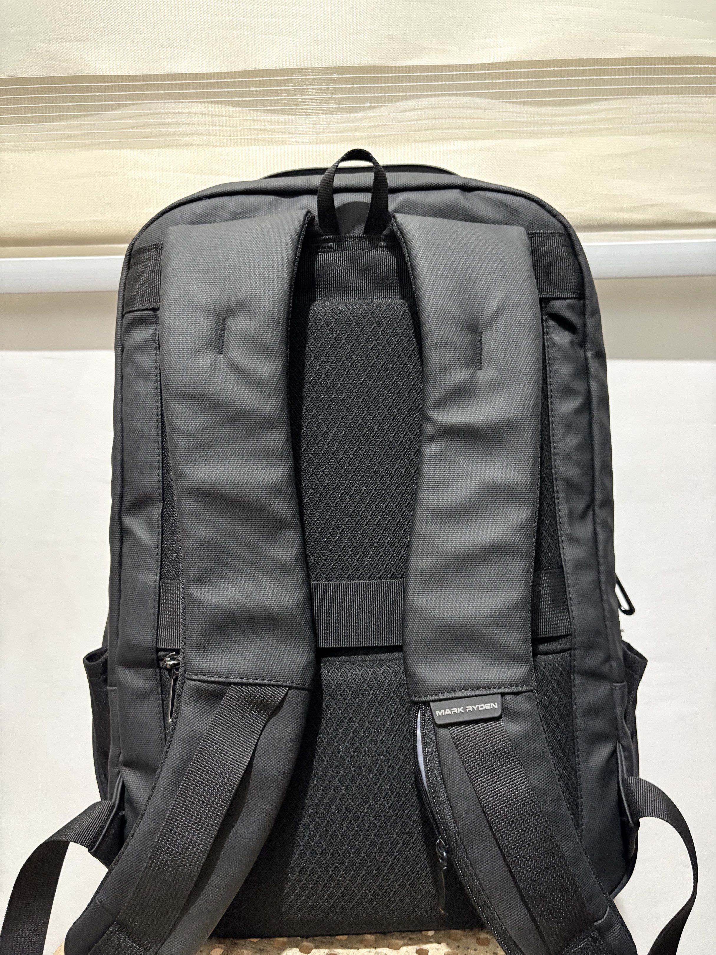 Mark Ryden Black Backpack (Category: Backpacks) located in Caloocan City. Submitted by ripper.cj (Listing ID 1417005325, Image 2). Description: Recently buy it last august 2025 Original Price: 2k Selling it for: 1k still negotiable Rfs: Decluttering Model Number: MR9111 Material: Nylon Oxford Size:41 × 26 × 15 cm Weight: 1.2 kg Strap length:145 cm Features: USB port splash proof material YKK zipper Shoulder strap back pocket Luggage strap side po