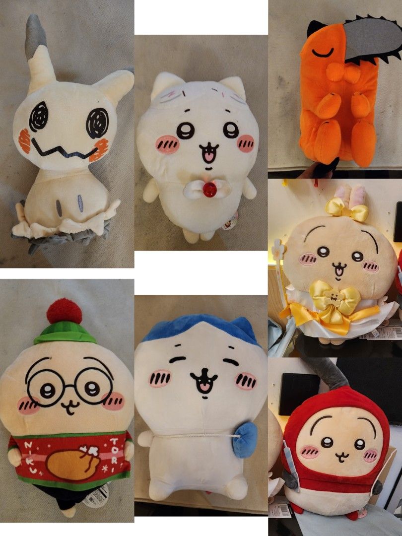 中大公仔Mimikyu 公仔、貓貓公仔、電鋸人公仔, 興趣及遊戲, 玩具 & 遊戲類 - Carousell