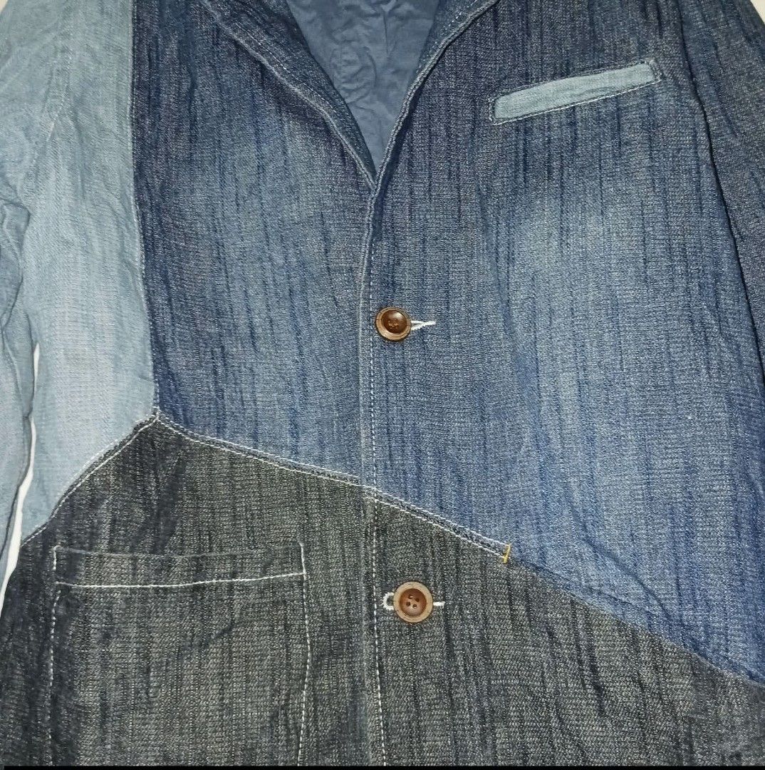 Multicolor Denim Jacket / Coat (Ukay Find) (Category: Coats, Jackets and Outerwear) located in Naga. Submitted by havenaid (Listing ID 1416845166, Image 2). Description: Good-quality multicolor denim jacket/coat with a structured yet comfortable fit. Made from durable denim that adds personality to any outfit while remaining easy to layer. Perfect for casual streetwear, travel, or everyday styling. Used lightly and kept with care, still in like-n
