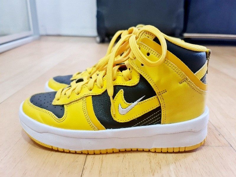 Nike Dunk High Up Varsity Maize Sneakers(US6, EUR36.5) (Category: Women's Shoes) located in Sydney. Submitted by desirably (Listing ID 1416926095, Image 2). Description: Nike Dunk High Up Varsity Maize Sneakers(US6, UK3.5, EUR36.5) for $150. Worn 3 times&in excellent condition. Would suit teenage girls as well! Pick up from Marrickville. Pls feel free to check out my other listings..