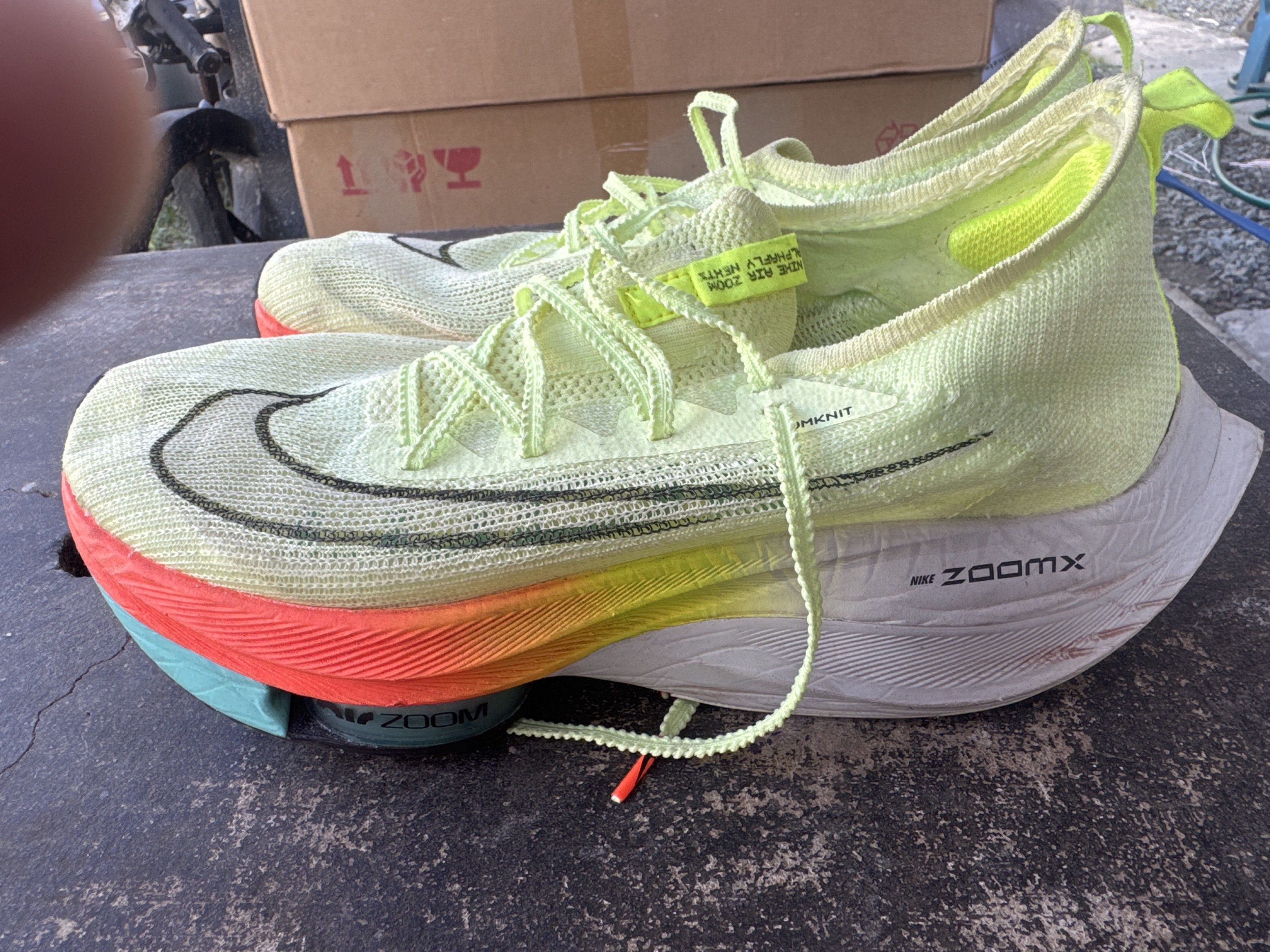 Nike Zoomx Atomknit running shoes (Category: Sneakers) located in Dasmarinas. Submitted by marcusio (Listing ID 1416985260, Image 3). Description: Brand: Nike Zoomx Atomknit Size: 44 Original Price: Php 36,656.00 No box.