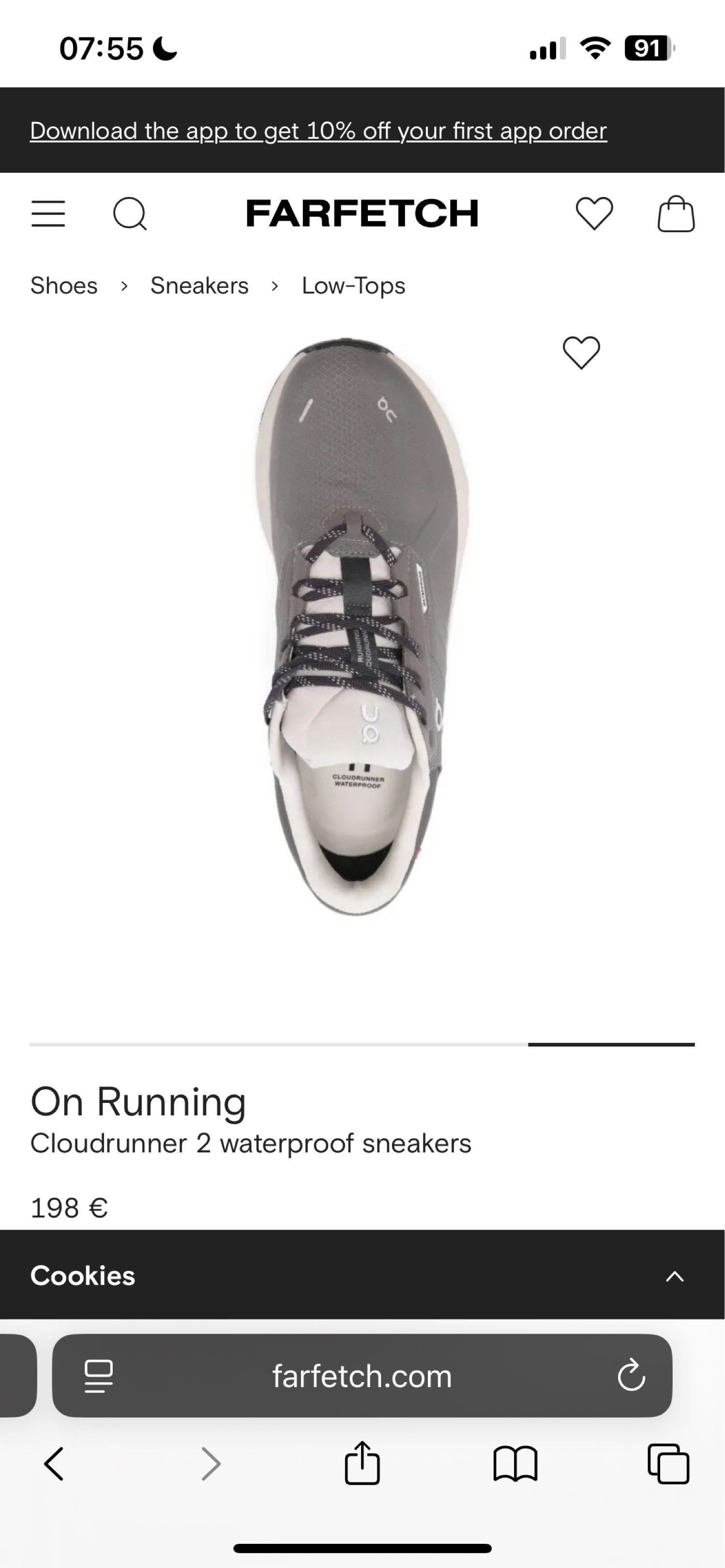 On Running Cloudrunner 2 Waterproof M Eclipse (Category: Sneakers) located in Singapore. Submitted by _seantay (Listing ID 1417022521, Image 3). Description: - On Running Cloudrunner 2 sneakers - Waterproof design - Comfortable and supportive and stable - Ideal for running or for everyday wear - Come with tag and can show proof of purchase Jan 2026 for ~180 SGD.