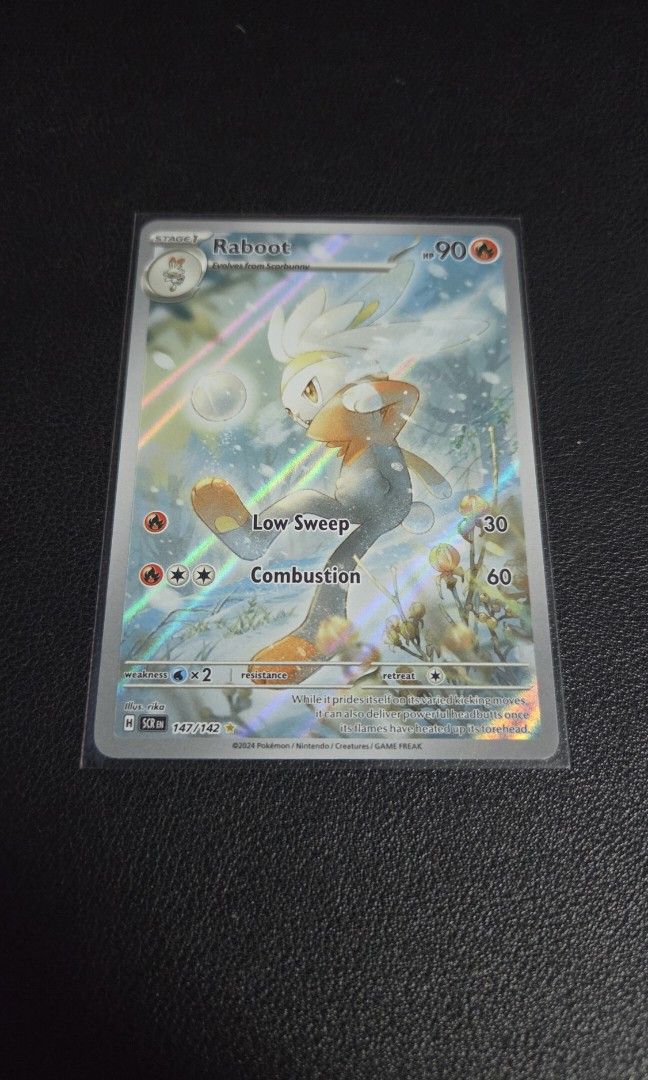 Pokemon Raboo Pokemon TCG Card IR / SIR Raboot, Hobbies & Toys, Toys & Games on Carousell