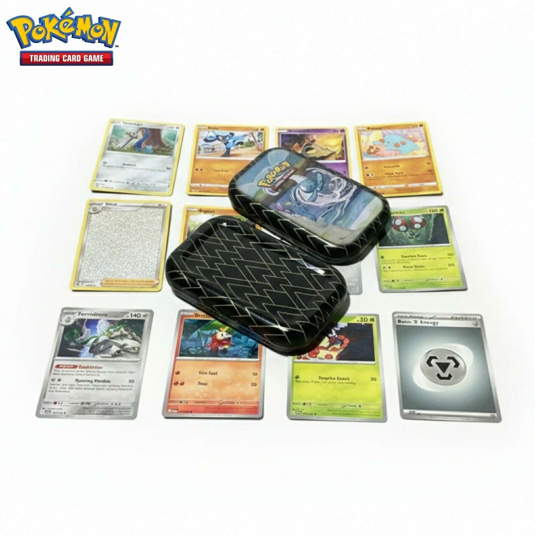 Pokemon Trading Card Game Tin (Category: Raw Singles) located in Iligan City. Submitted by bonruelle05970 (Listing ID 1416953511, Image 3). Description: Pokémon Trading Cards Game – Common Card Bundle (50 Cards + FREE Holo!) Perfect for beginners, collectors, or kids starting their Pokémon TCG journey! ✨ What’s included: • 50 Common Pokémon TCG cards (random mix) • Durable tin container for easy storage • 🎁 FREE Holo-Foil Pokémon card (random) �