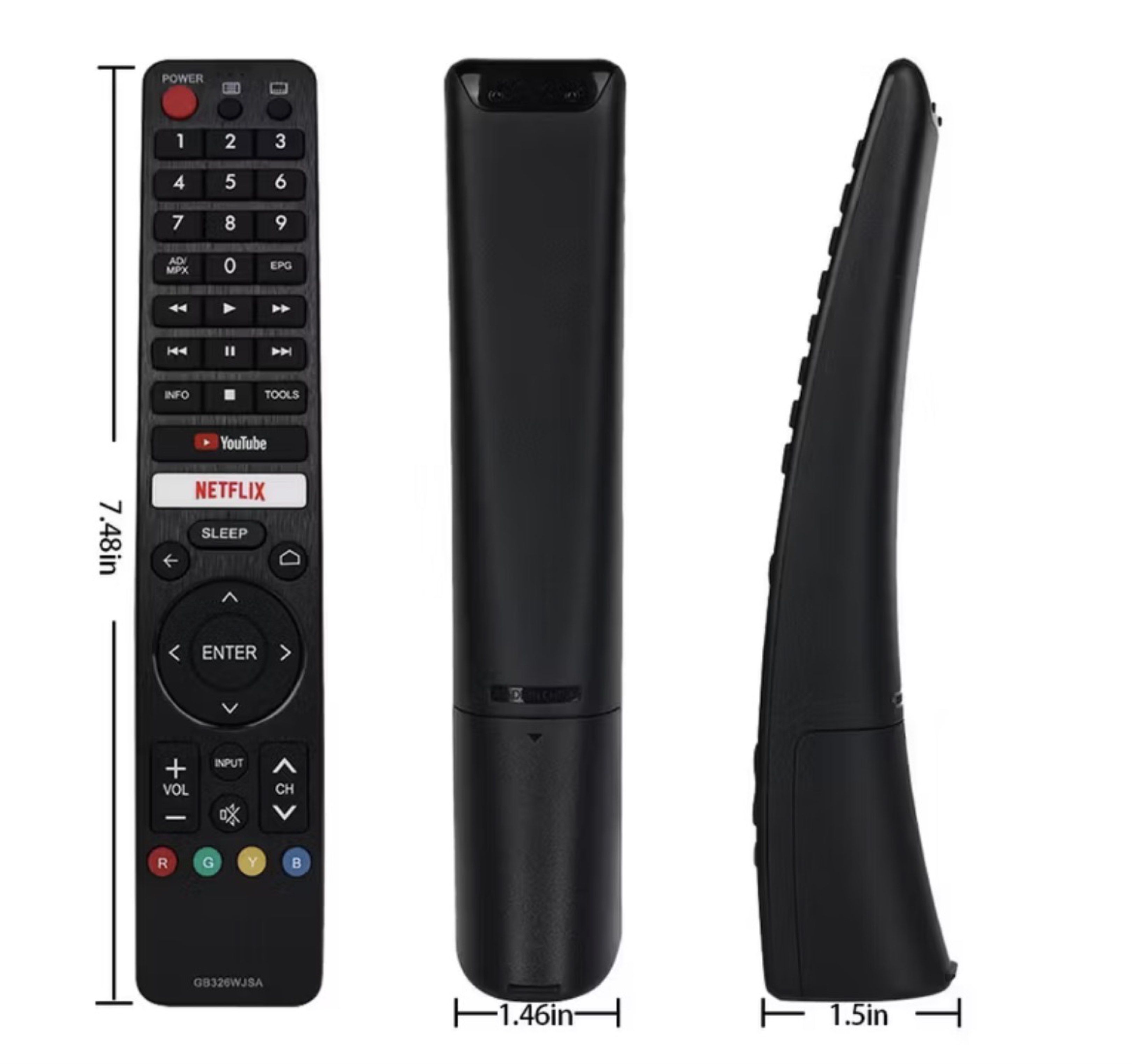 SHARP without voice LED/Android TV /Smart TV Remote Control Compatible With GB326WJSA (Category: TV Parts & Accessories) located in General Trias. Submitted by aprilocampo0412 (Listing ID 1416841937, Image 2). Description: SHARP without voice LED/Android TV /Smart TV Remote Control Compatible With GB326WJSA.