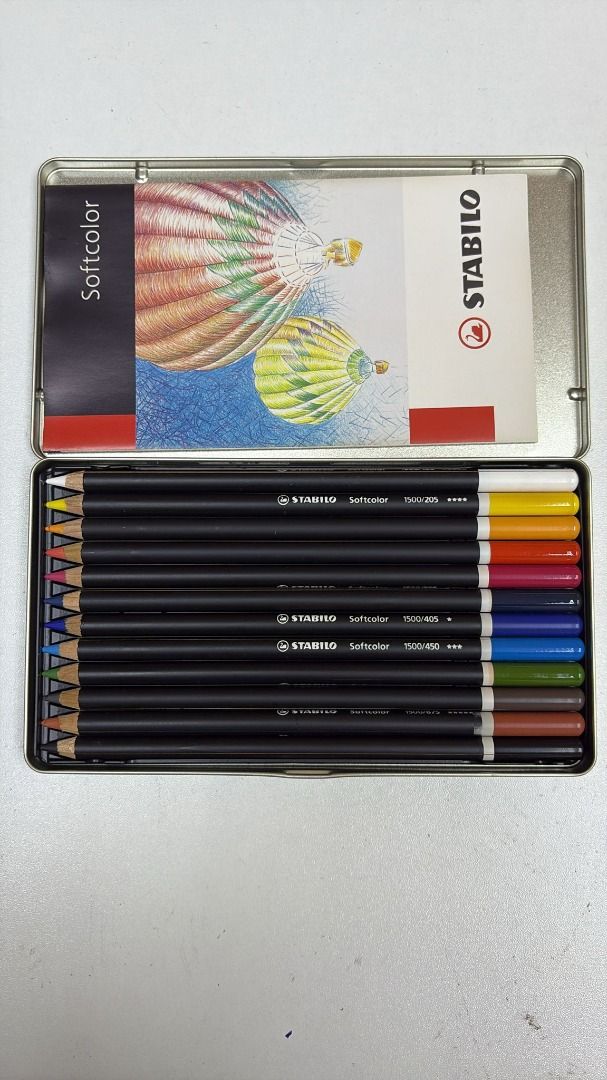 STABILO SOFT COLOR PENCIL 12 (全新~因倉存有瑕疵), 興趣及遊戲, 手作＆自家設計, 文具 - Carousell
