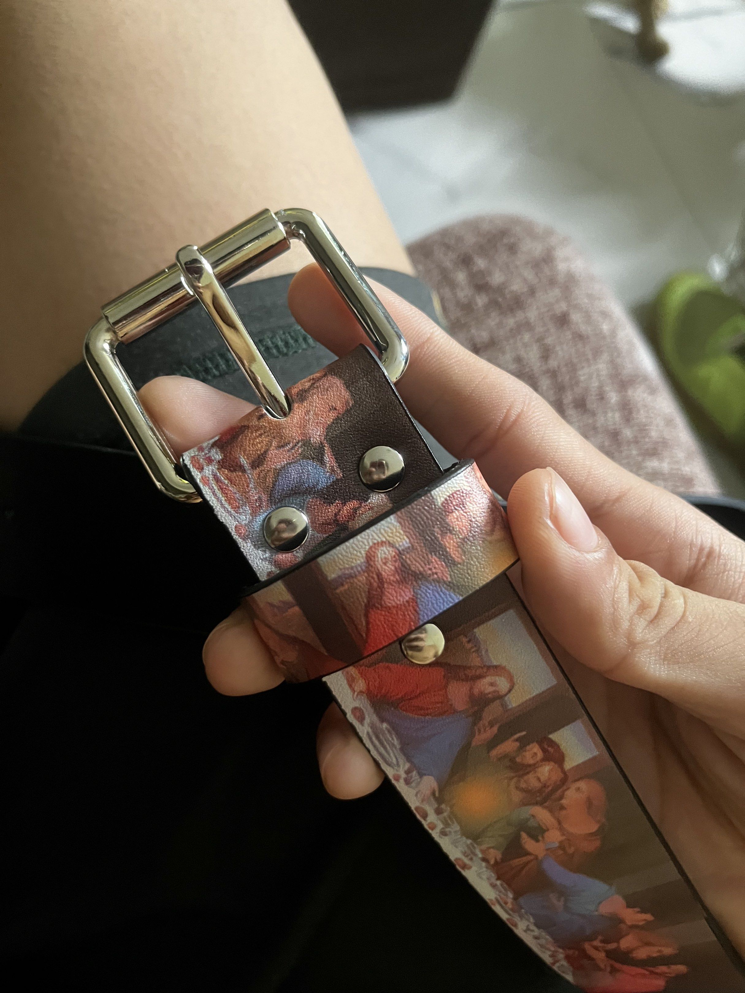 Supreme Last Supper belt (Category: Belts) located in Calamba. Submitted by itskyetoo (Listing ID 1416908424, Image 2). Description: A one of one supreme leather belt “Last Supper Belt” Quality ain’t cheap on hand limited stocks sold = pre order 7-14 days ETA 799 only!!.