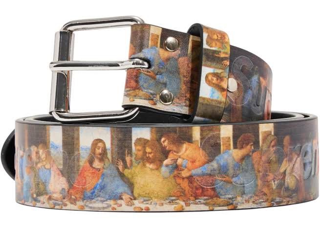 Supreme Last Supper belt (Category: Belts) located in Calamba. Submitted by itskyetoo (Listing ID 1416908424, Image 1). Description: A one of one supreme leather belt “Last Supper Belt” Quality ain’t cheap on hand limited stocks sold = pre order 7-14 days ETA 799 only!!.