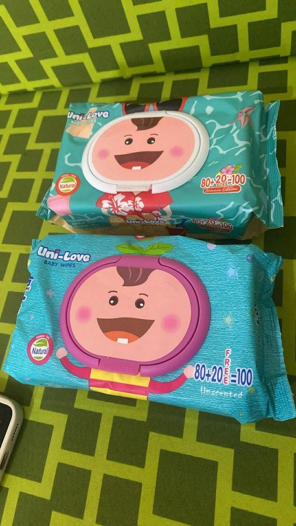Uni-Love Baby Wipes 100s (Category: Diapers & Baby Wipes) located in Caloocan City. Submitted by janeil23452 (Listing ID 1416958338, Image 1). Description: Uni-Love baby wipes. Each pack contains 100 wipes (80+20). . pick up/ lalamove delivery .