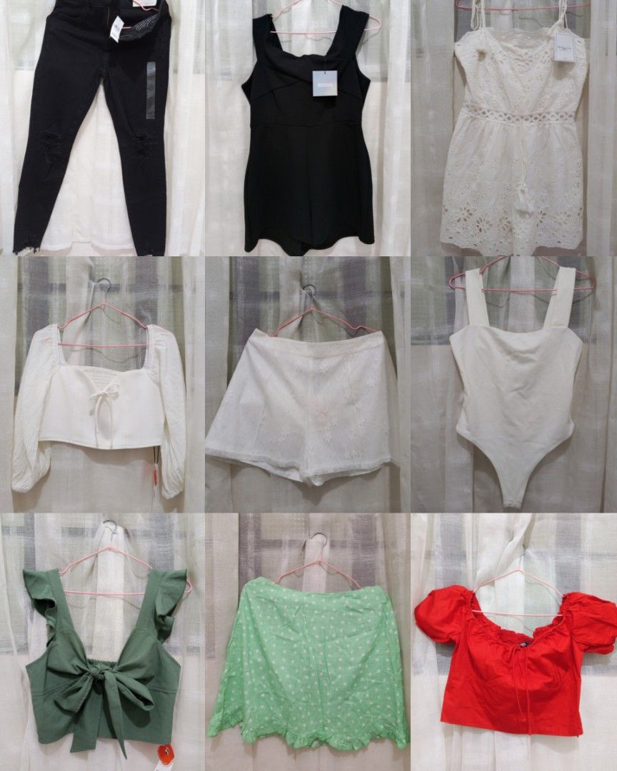Assorted Women's Clothes - Unused (With Tags) (Category: Blouses) located in Tagbilaran City. Submitted by miangsstuff (Listing ID 1417120657, Image 2). Description: NEGOTIABLE!!! Assorted Women’s Clothes Unused, with tags (except for 2 pieces) PM for more photos. MOP: QR code payment or bank transfer MOD: JRS Meet-up: Alturas, Tagbilaran RFS: Decluttering / Doesn’t fit.