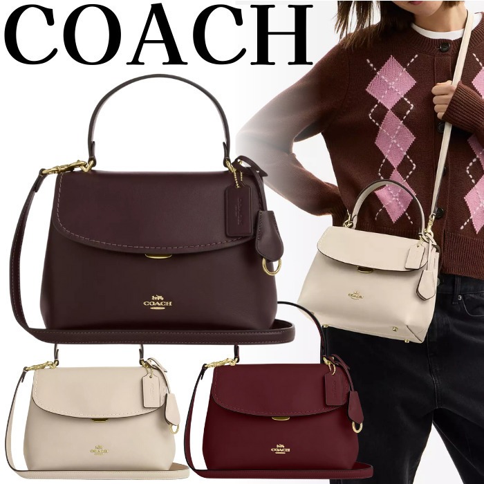 Coach Emory Top Handle Bag In Smooth Leather (Women Crossbody Sling ...