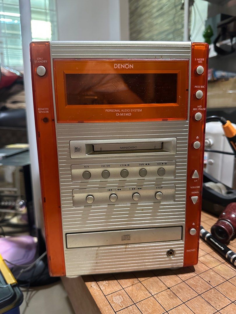 Denon Personal Audio System D-M1MD (Category: Soundbars, Speakers & Amplifiers) located in Rodriguez. Submitted by pwestoonlinestore (Listing ID 1417098474, Image 1). Description: Head unit only Working: MD AUX Radio (japan standard).