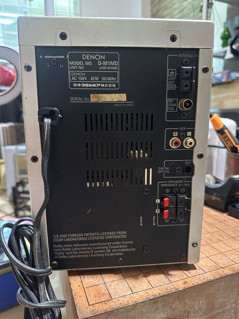 Denon Personal Audio System D-M1MD (Category: Soundbars, Speakers & Amplifiers) located in Rodriguez. Submitted by pwestoonlinestore (Listing ID 1417098474, Image 2). Description: Head unit only Working: MD AUX Radio (japan standard).