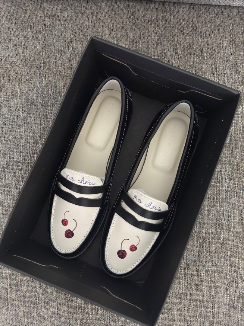 Duke + Dexter Wilde Cherry Penny Loafers (Category: Loafers) located in Manila. Submitted by ptvangeline (Listing ID 1417172418, Image 2). Description: Rfs too big on me. Super cute design! Comes with box and shoe bag Used about five times only, looks good as new Ordered directly from the D + D website.