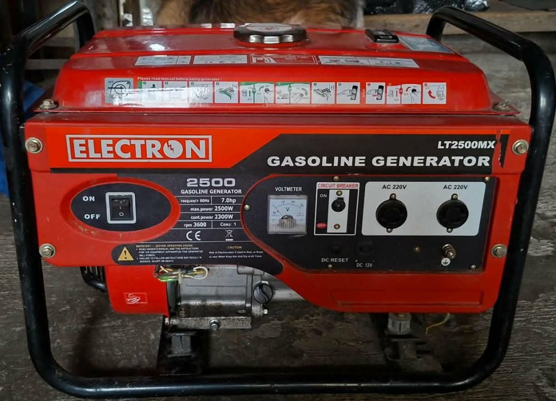 Electron Gasoline Generator (Category: Construction Tools & Equipment) located in Valenzuela. Submitted by hyrotitania (Listing ID 1417151137, Image 2). Description: Fs 18,000 php ELECTRON LT2500MX AIR-COOLED GASOLINE GENSET 220V/60HZ Gasoline Generator 2.2 Kw used few times during emergencies rfs decluterring valenzuela dalandanan.