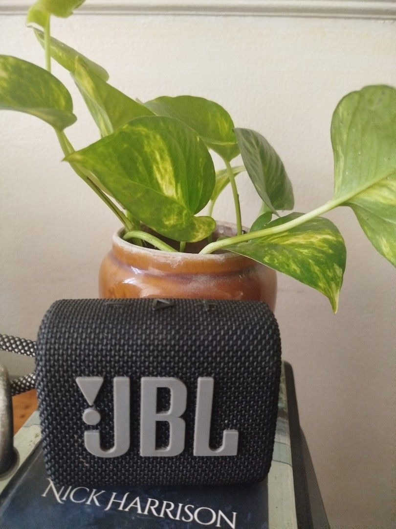 JBL Go 3 Portable Bluetooth Speaker (Category: Portable Music Players) located in Pasig City. Submitted by ronnie523 (Listing ID 1417055843, Image 1). Description: - JBL Go 3 Bluetooth speaker - Compact and portable design - Water-resistant - Delivers clear audio with rich bass - Built-in loop for easy carrying - Perfect for on-the-go listening.
