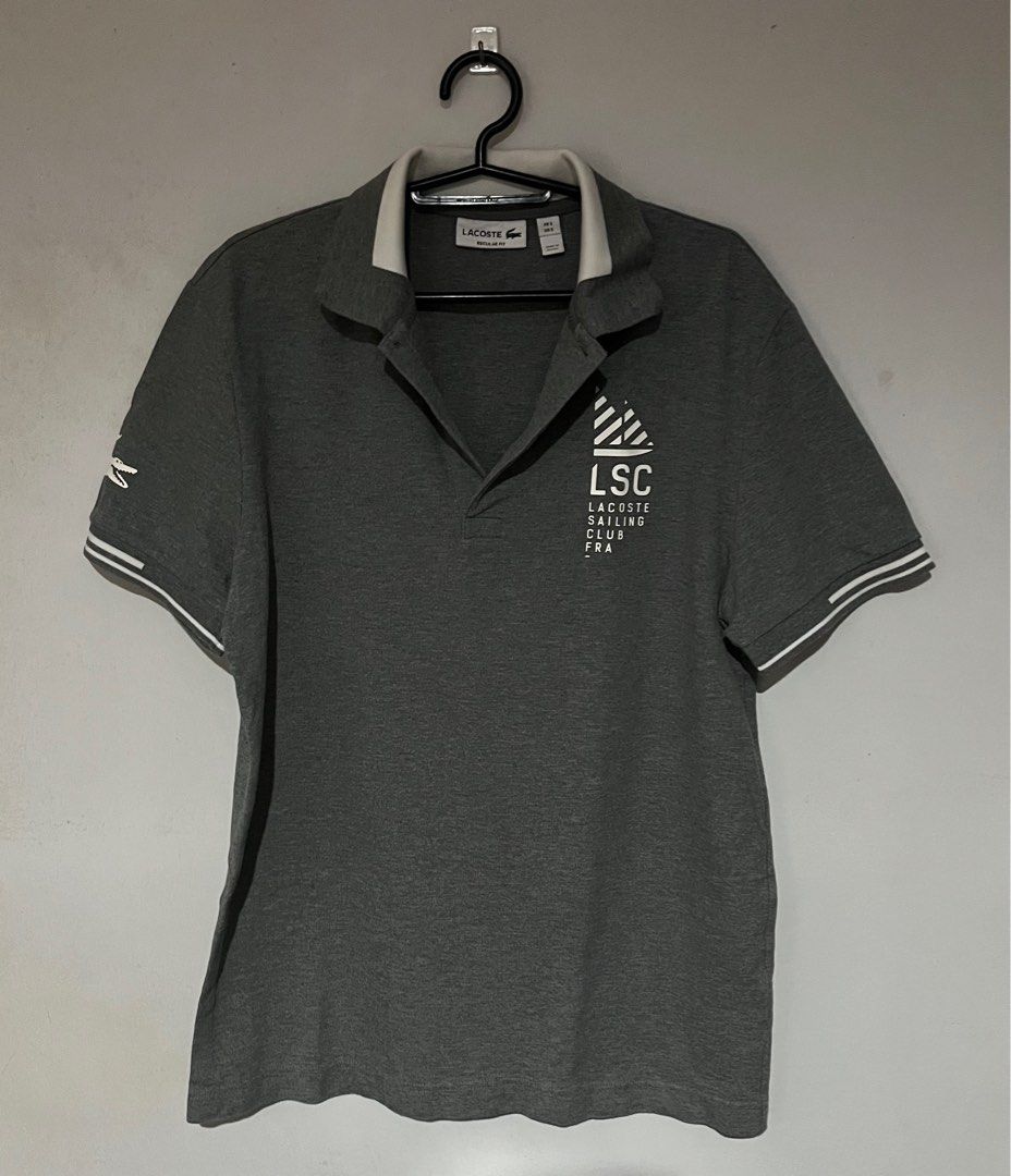 Lacoste Polo Shirt (Category: Shirts) located in Paranaque City. Submitted by cheesecakeflow (Listing ID 1417036010, Image 1). Description: Lacoste Gray Polo Shirt (For men, cause I prefer loose fitting tops) Sf shouldered by buyer .