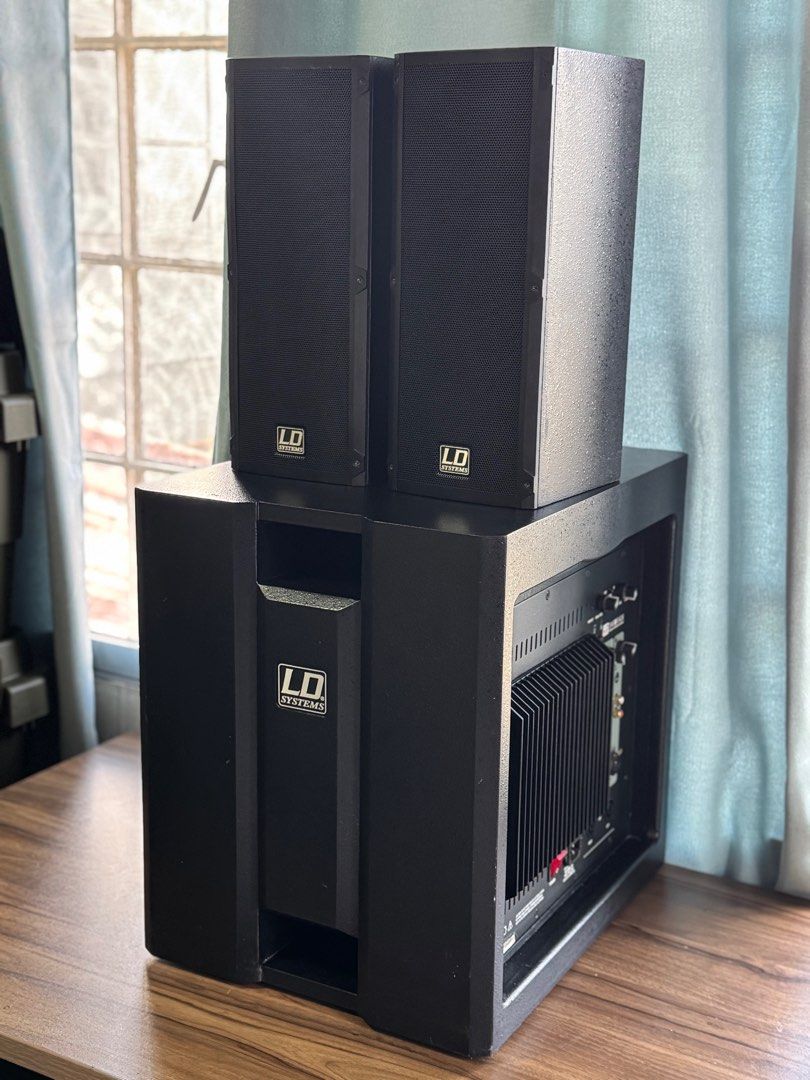 LD Systems DAVE 8 Roadie Portable PA System (Category: Soundbars, Speakers & Amplifiers) located in Talisay. Submitted by kim_rey (Listing ID 1417200964, Image 1). Description: SPECS: ▪️2.1 Portable PA-System for Musicians, DJs, Gaming, Business Conferences ▪️3-channel mixer integrated ▪️Connectivity for Microphone, Guitar, Keyboard, E-Drums, MP3 player, Laptop or PC, Mixer and more ▪️1400 W peak ▪️For up to 70 people ▪️8” Bandpass subwoofer for 