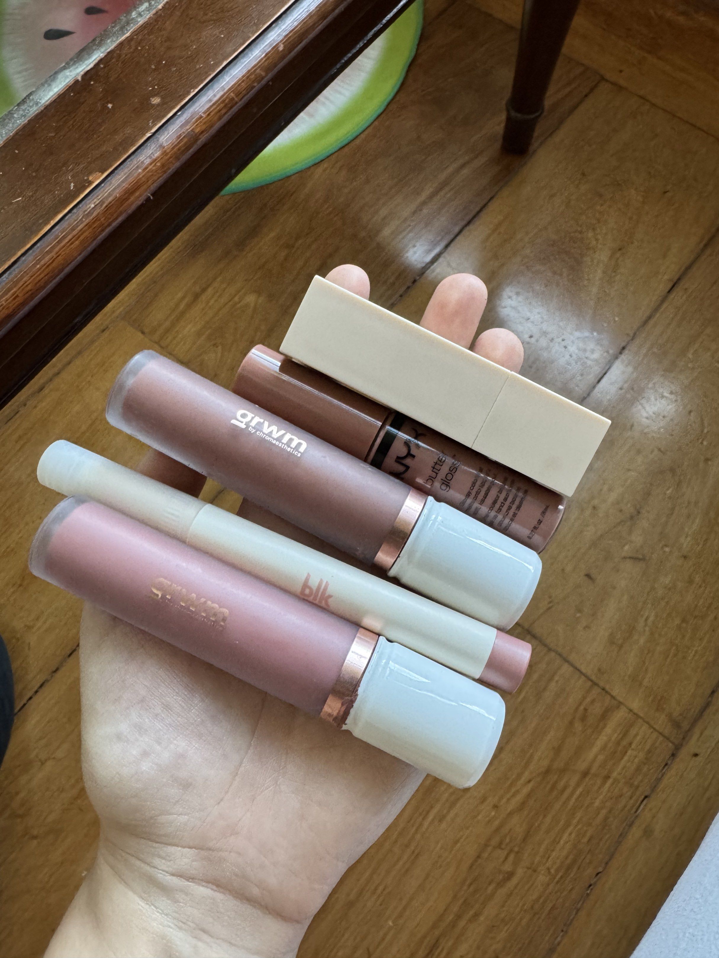 Makeup Lip Cheek Bundle: BLK SUNNIES GRWM NYX (Category: Makeup) located in Quezon City. Submitted by mp_declutters (Listing ID 1417110474, Image 1). Description: 600 TAKE ALL! Such a steal! Most are barely used 2 Grwm lids cheeks lip milk tint: coffee and Pablo’s latte BLK face stick in glow NYX butter gloss in madeleine SUNNIES glidegloss in tart.