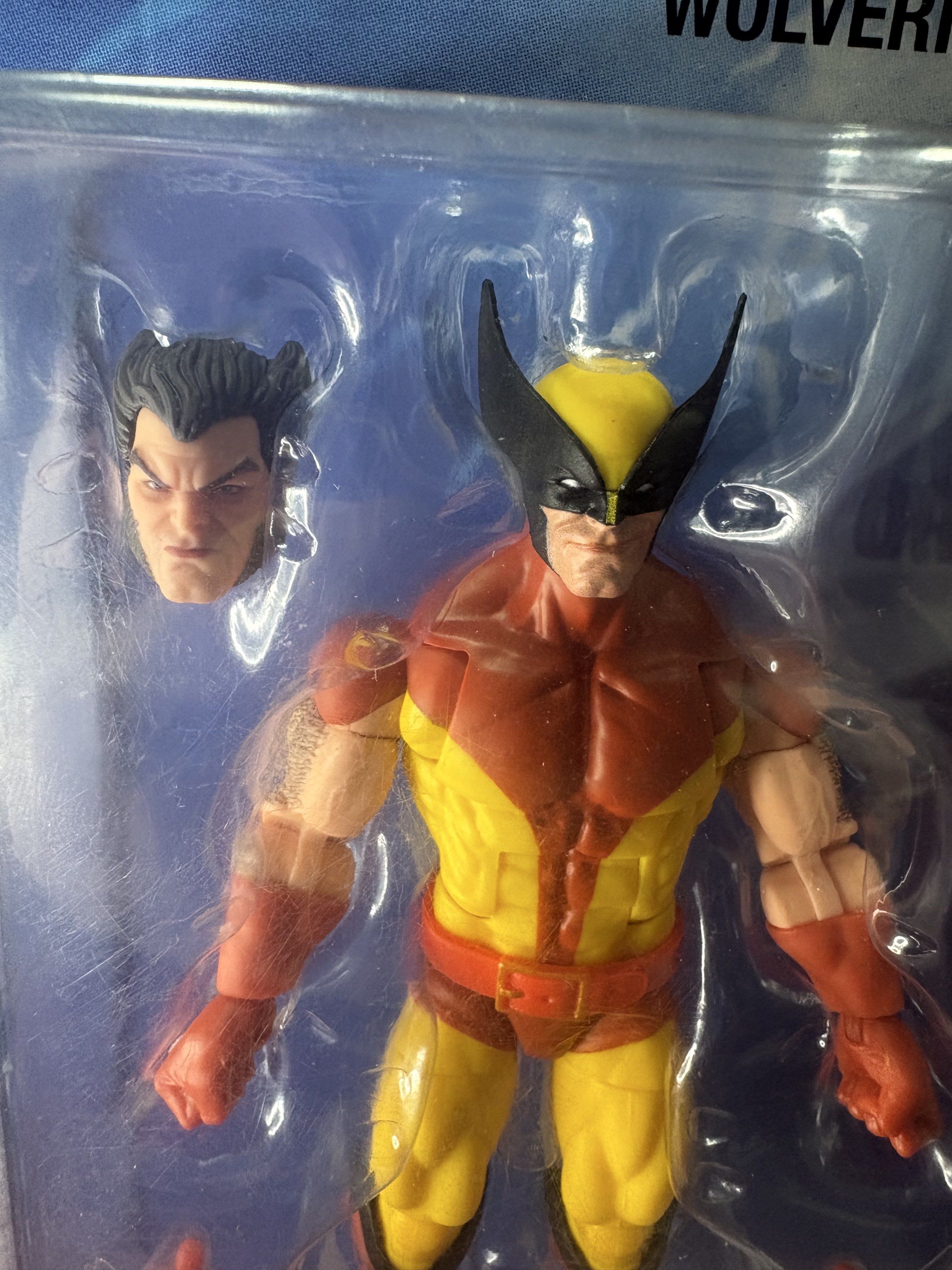 Marvel Legends Secret Wars Wolverine Action Figure (Category: Figurines & Statues) located in Pasig City. Submitted by shinjishop (Listing ID 1417116362, Image 3). Description: -MOC Marvel Legends Secret Wars Wolverine action figure. Includes multiple accessories and alternate head. Features the classic Wolverine design. The packaging shows the Marvel Super Heroes 40th Anniversary logo. The back of the packaging shows other figures in the series,