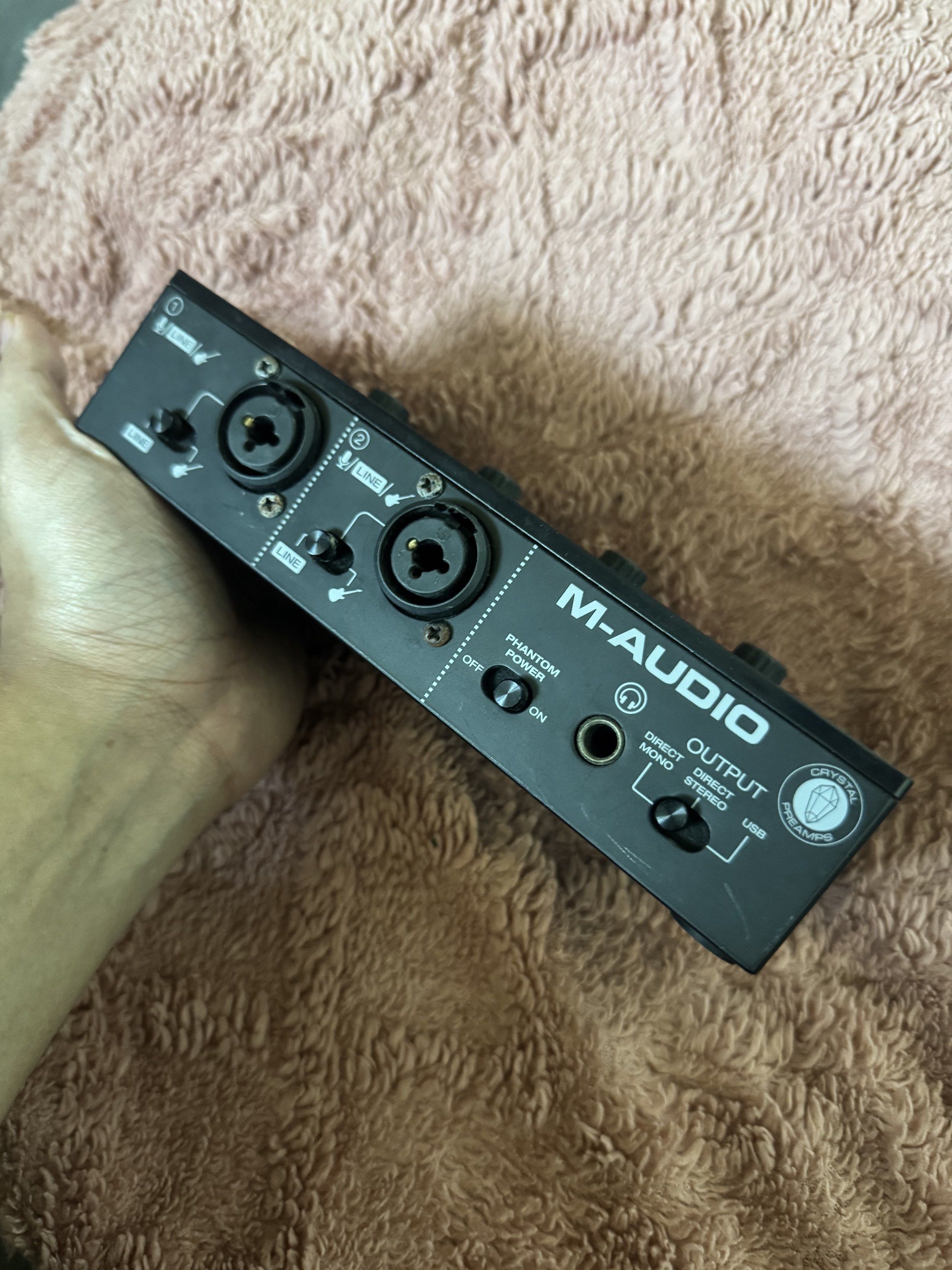 M-Audio M-Track Duo Audio Interface (Category: Other Audio Equipment) located in Pasig City. Submitted by robbiseraphin (Listing ID 1417098643, Image 2). Description: Selling: M-Track Duo Audio Interface 🎛️🎚️ For only 3000 php! (Interface only. No worries or box) 📍 Location: Pasig city SPECS: ✅ - 2 Channel USB recording interface for Mac and PC - (2) Combo inputs with Crystal Preamps amazing audio quality - Dedicated switches to enable any mic