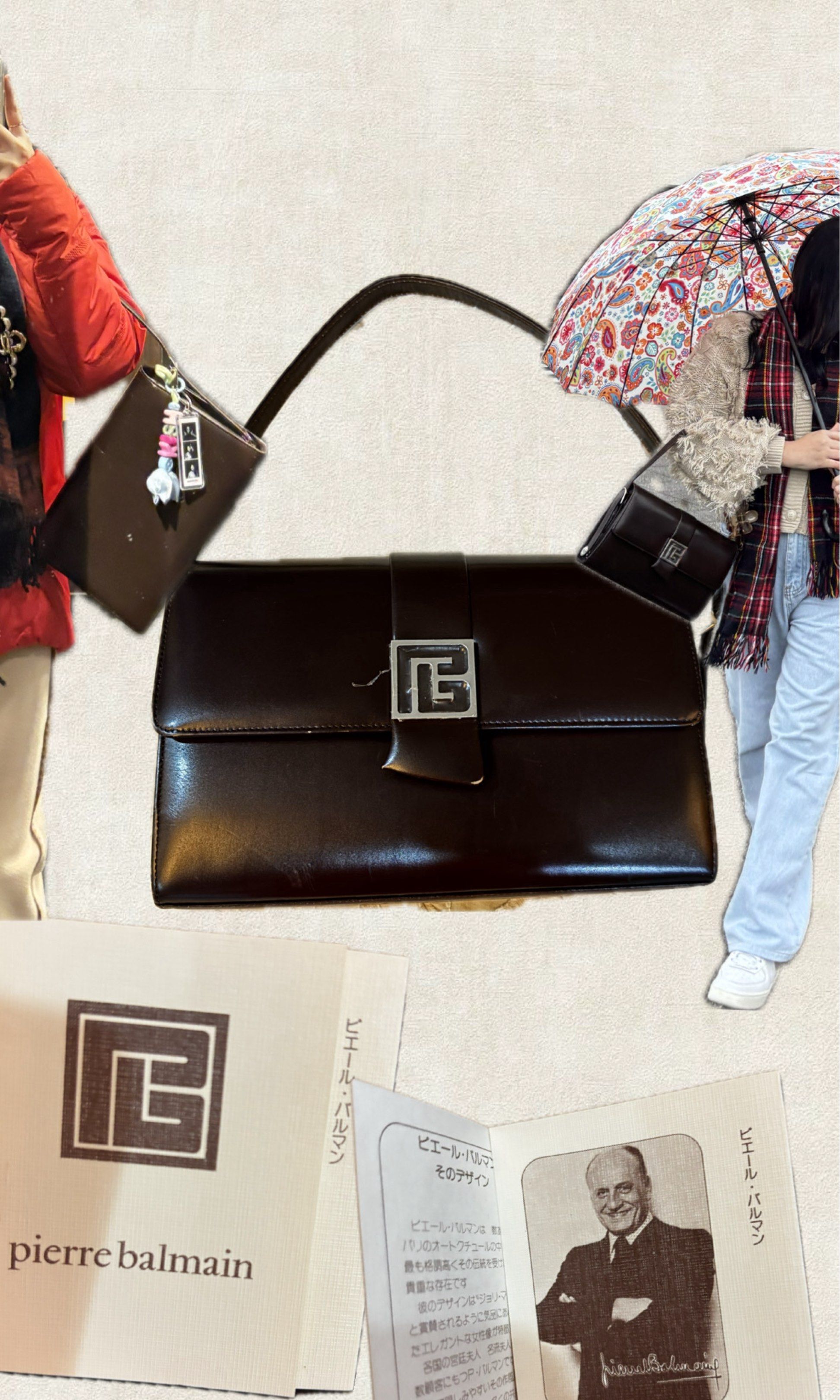 Pierre Balmain Brown Handbag (Category: Luxury Bags & Wallets) located in Davao. Submitted by jgak18 (Listing ID 1417174873, Image 1). Description: Vintage Pierre Balmain from Japan. Has slight flaws on the outside but overall still good..