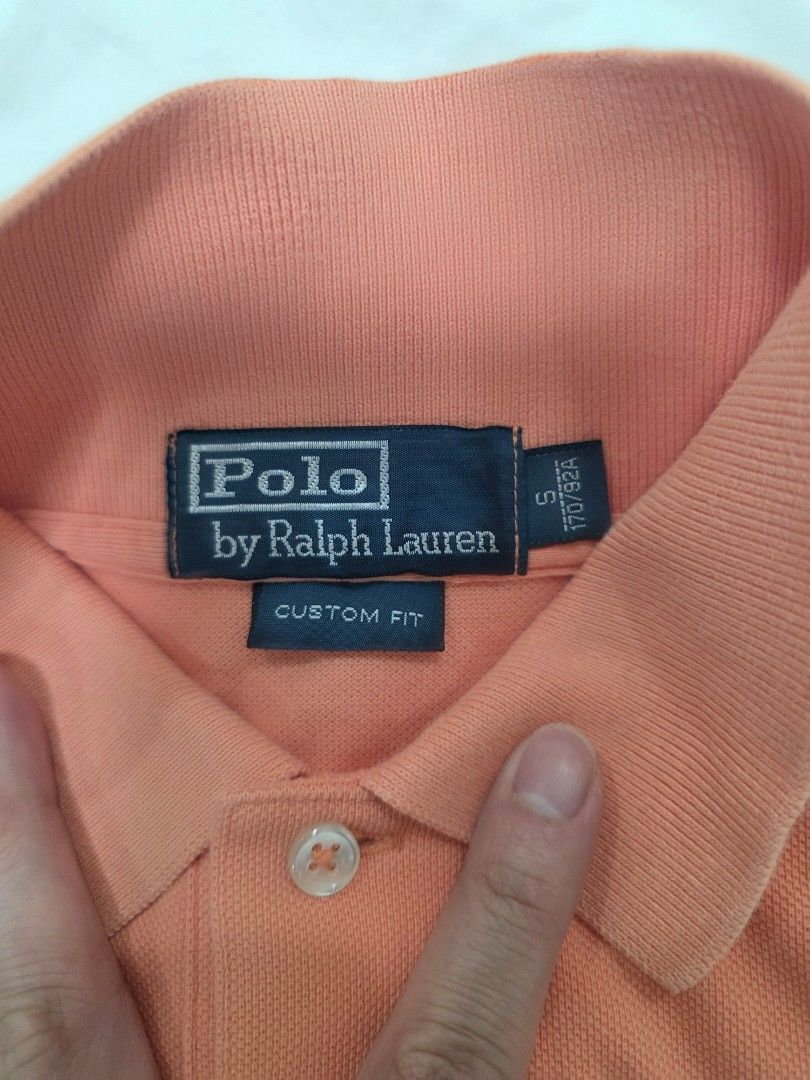 Polo by Ralph Lauren Small (Original) (Category: Tshirts & Polo Shirts ) located in Quezon City. Submitted by Kagulo (Listing ID 1417115220, Image 3). Description: original Ralph Lauren Polo shirt for men color peach purchased abroad for 6,000 php. size Small - custom fit please reach out to 0917 795 8629 if interested meet up around robinsons magnolia or santolan town plaza area or delivery care of buyer reason for selling is the shirt is small.