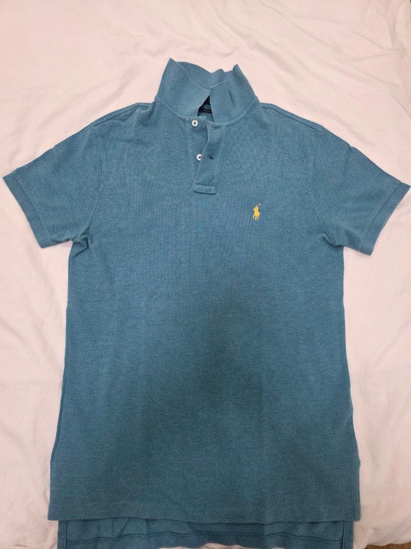 Polo Ralph Lauren Small (Original) (Category: Tshirts & Polo Shirts ) located in Quezon City. Submitted by Kagulo (Listing ID 1417118334, Image 2). Description: Original Polo Ralph Lauren t-shirt for men color: bluish green / teal purchased abroad for 6,000 php size: Small - custom fit please reach out to 0917 795 8629 if interested meet up around robinsons magnolia or santolan town plaza area or delivery care of buyer reason for selling is the s