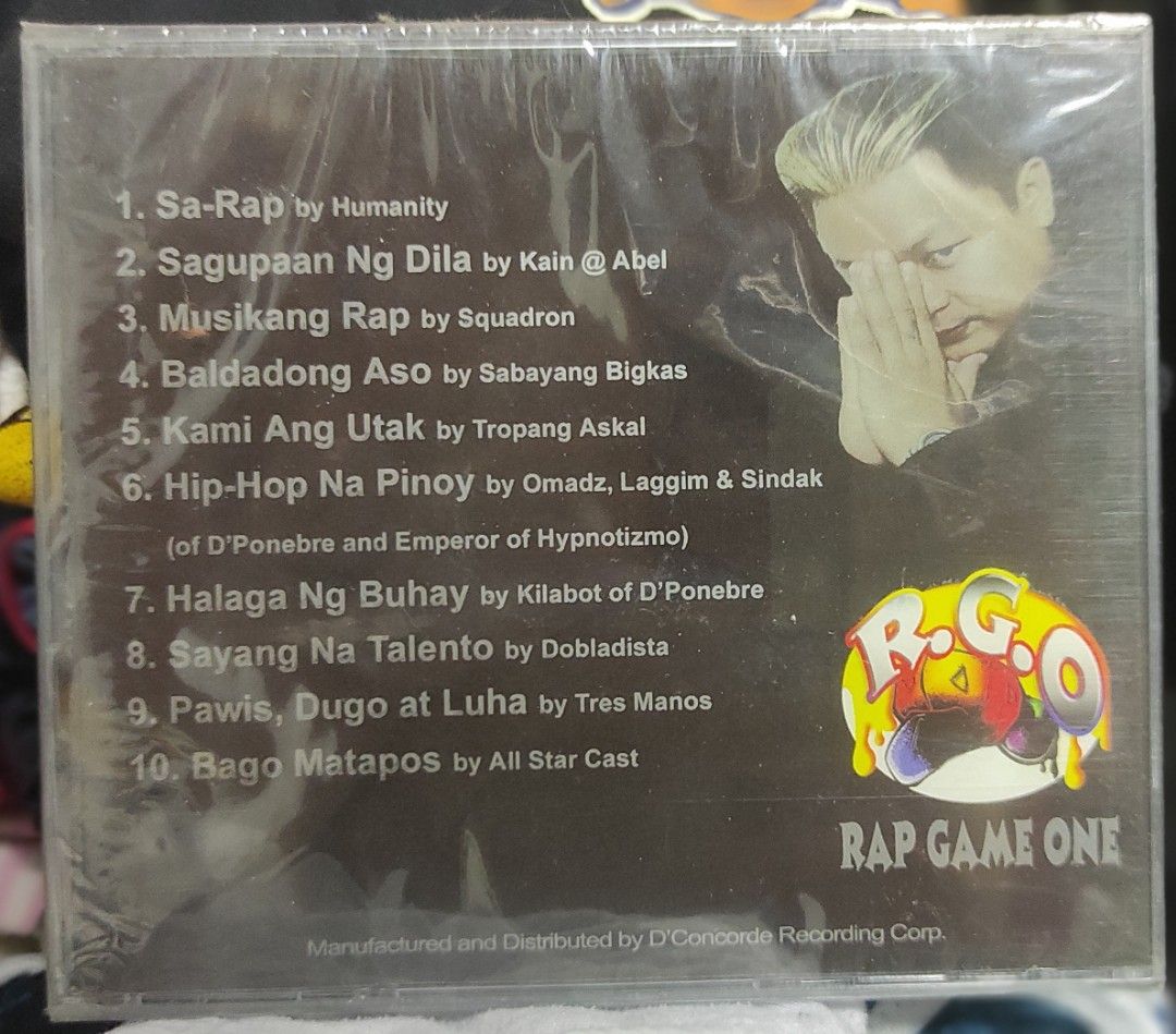 R.G.O. Rap Game One CD (Category: CDs & DVDs) located in Manila. Submitted by trickdc (Listing ID 1417140853, Image 2). Description: Rap Game One - 300 sealed (2 copies) +shipping fee or can do meet up at munoz .