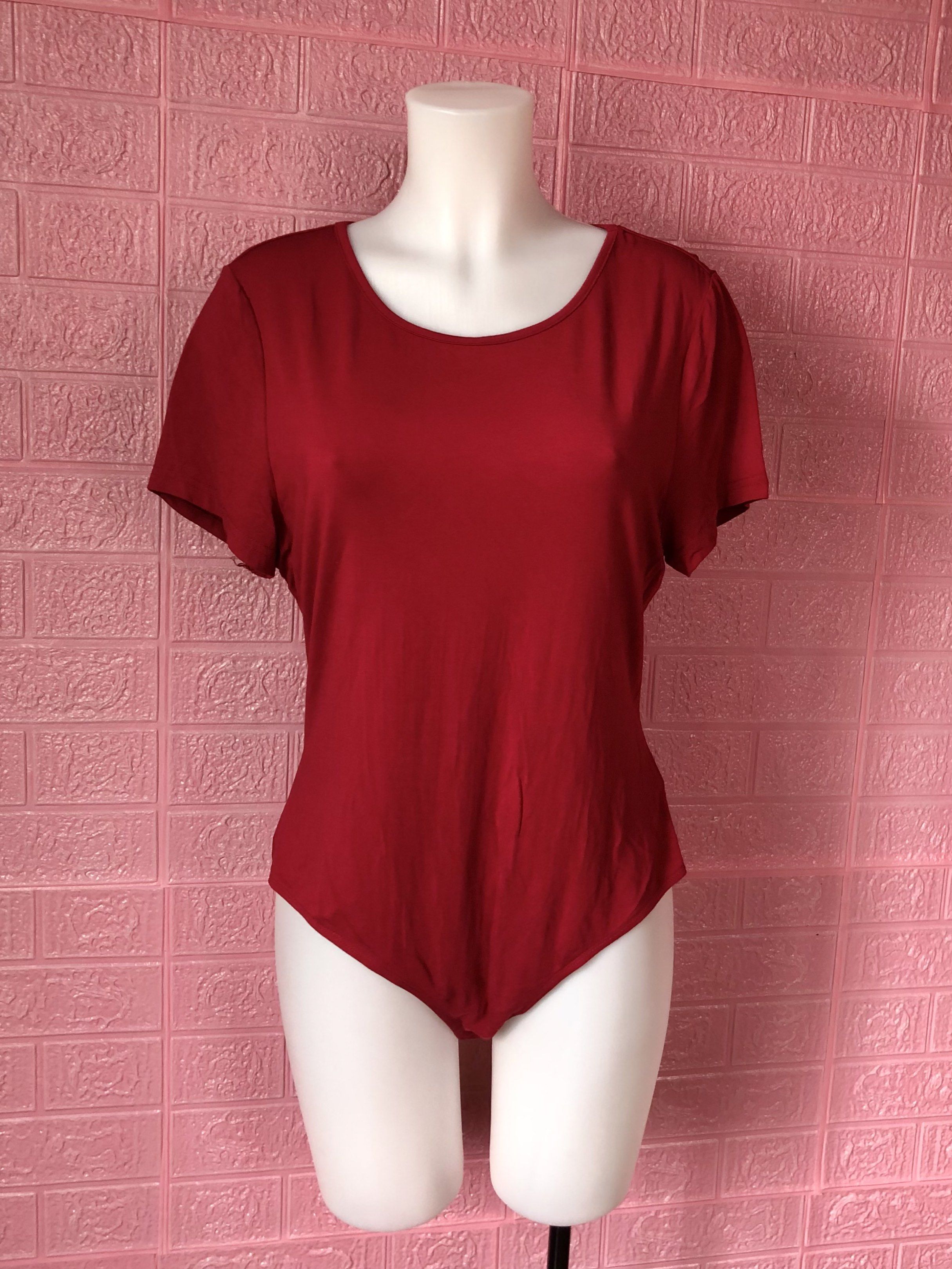 Shein Curve Bodysuit 1XL (Category: Others Tops) located in Luna. Submitted by esorale (Listing ID 1417115247, Image 1). Description: Shein Curve bodysuit in size 1XL. Available in red and white colors. The red bodysuits have different necklines: one is a scoop neck, and the other is a V-neck. The white bodysuit has a scoop neck. All bodysuits have short sleeves. ✅ ₱100.00 ✅ Available for TAKE ALL: ₱180.00 ✅ SF will be shouldered by the buyer. ✅ 