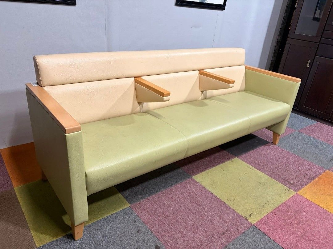 Sofa Bench (Category: Sofas) located in Meycauayan. Submitted by marygracecasimiro (Listing ID 1417056770, Image 3). Description: 😍 BEST AESTHETIC LOBBY BENCH SOFA!!! 😍 Lobby / Lounge 3-Seater Sofa Bench 2PCS!!! Soft Leather Fabric, Solid Wood Accent 2 PIECES AVAILABLE!!! HEAVY-DUTY!!! Waiting Bench Sofa For your STORE / CLINIC!!! Google Price : ¥239,800.00 or ₱89,568.00 Price : 17k each only 🔥🔥🔥 *VIDEO ON COMMENT 74L x 26W x 16H seat height