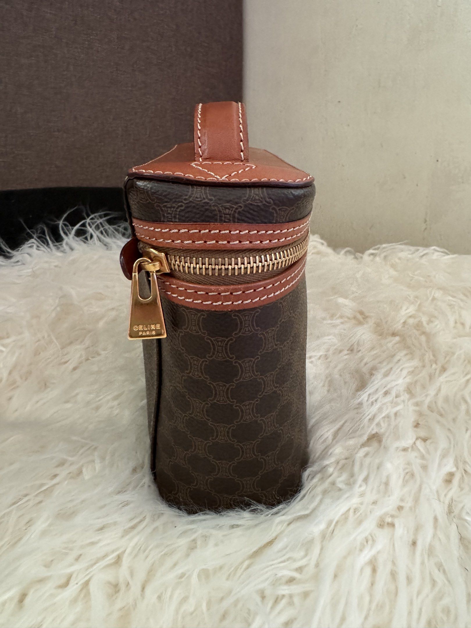 Celine Macadam Vanity Bag (Category: Luxury Bags & Wallets) located in Cavite. Submitted by japan_vintage_bags (Listing ID 1417402423, Image 3). Description: Authentic Celine Macadam Vanity Bag Japan Sourced No cracks, no glazing issue, no open piping Hardware still shiny, no fadings/tarnish Coated Canvas is still clean no stains, no discoloration Clean interior, no foul smell In excellent condition Money back guarantee if proven fake Inclusions: